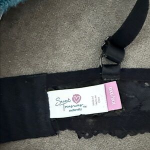 Secret Treasures Black Lace Maternity Bra
